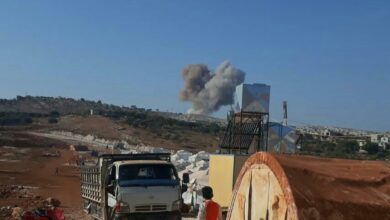 صورة غارة روسية تستهدف فصيل “فيلق الشام” في إدلب