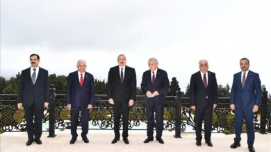 صورة الرئيس الأذربيجاني يستقبل وفد رجال أعمال من “المجلس التركي”
