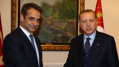 صورة أردوغان و كيرياكوس يبحثان ملفات الهجرة وقضايا إقليمية ‏
